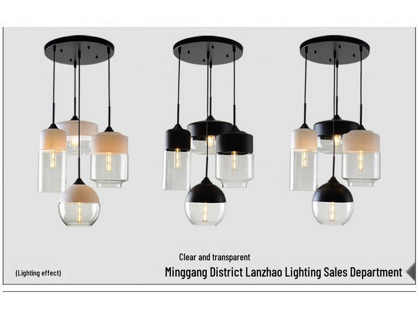 Modern Minimalist Nordic Pendant Light - Glass Lamp for Restaurant, Bar, Living Room, Bedroom, or Store