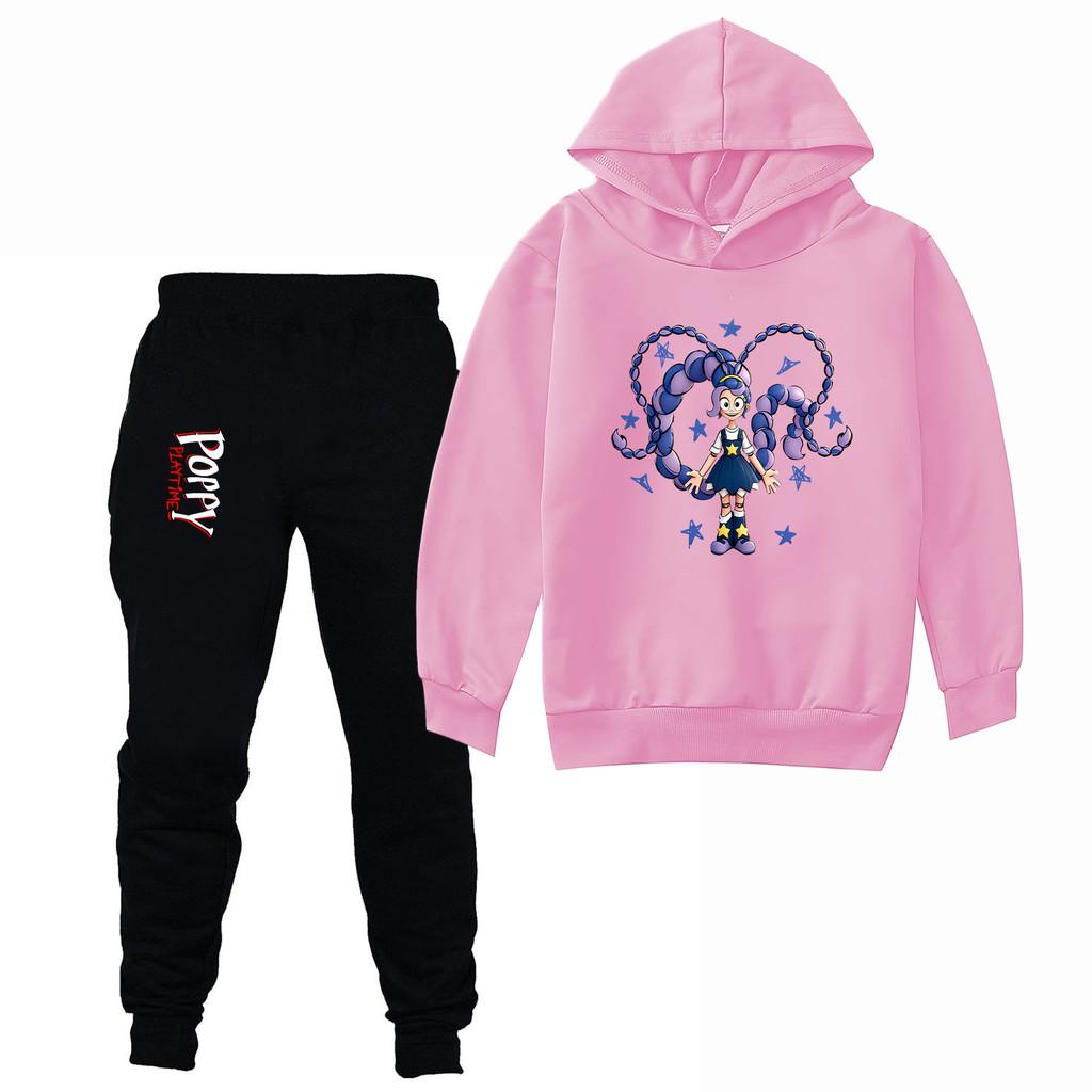 4140 Mehrfarbig Kinder Mädchen Lily Lovebraids Bobi Print Langarm Hoodies Hosen Sets