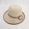 Sun Protection Hat For Women With Embroidered Flower Pattern Outdoor Summer Foldable Breathable Polyester
