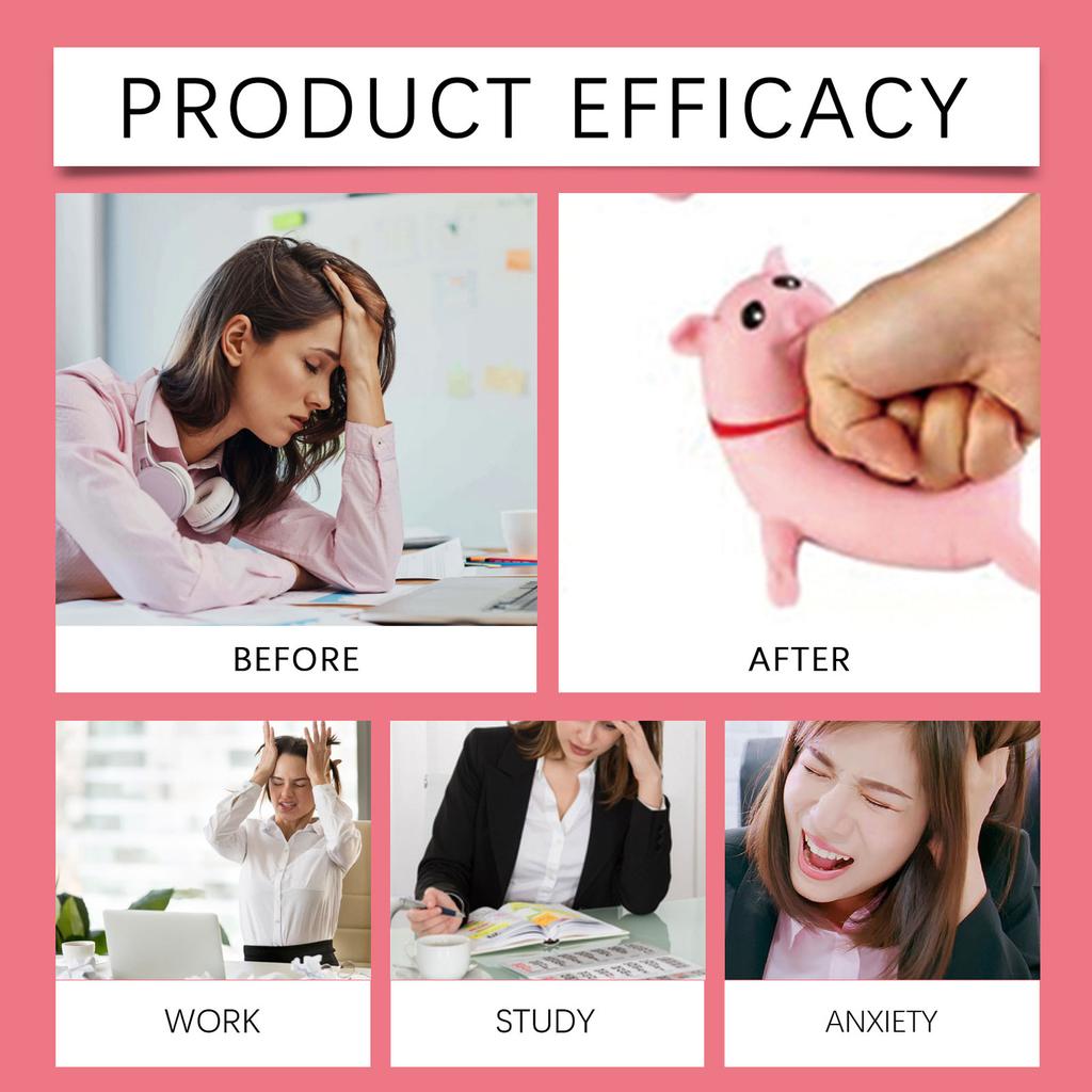 3pcs Squeeze Pig Stress Relief Toy Soft Elastic Pink Pig Stretchy Sensory Toy for Anxiety Management Fun Entertainment