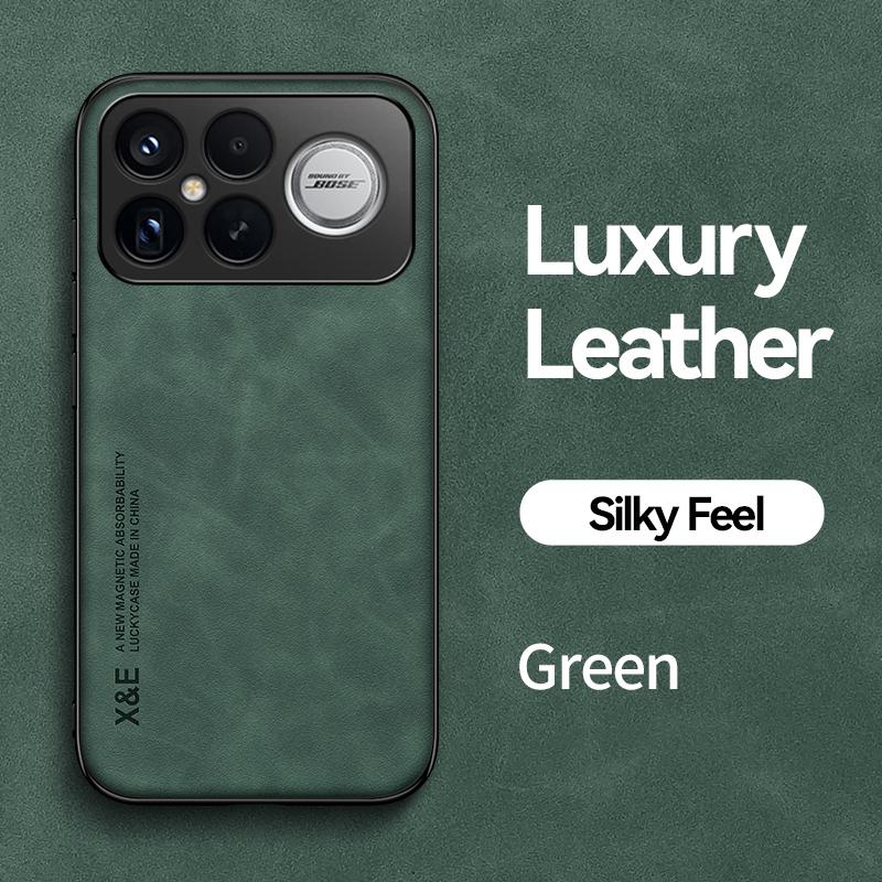 KEYSION Luxury Retro PU Leather Phone Case for Xiaomi POCO F8 Pro Soft Silicone+PC Shockproof Phone Back Cover for POCO F8 Ultra