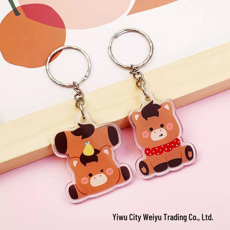 

Cute Cartoon Acrylic Keychain Pendant for Backpack or Bag Other