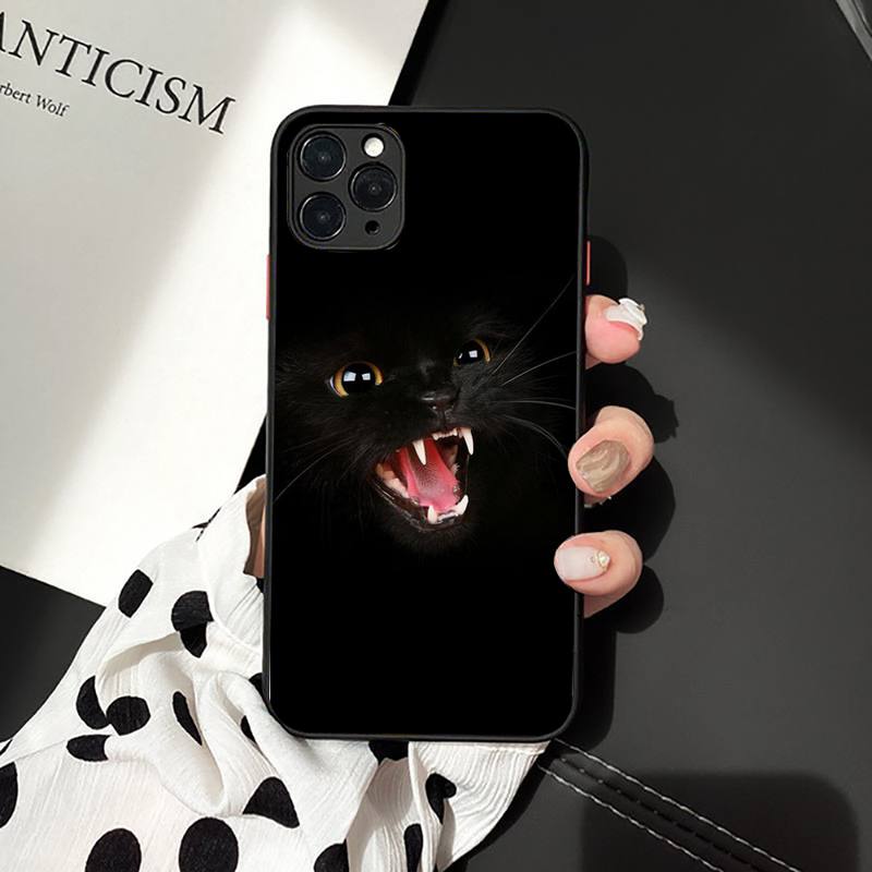 Black Cat Staring Eye On Phone Case for iPhone 11 12 13 mini pro XS MAX 8 7 6 6S Plus X 5S SE 2020 XR case