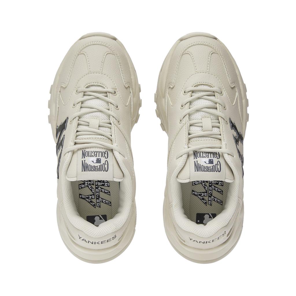 New MLB Big Ball Chunky Anti Slip Wear Resistant Low Top Chunky Sneakers Unisex Ivory White 3ASHC015N-50IVS