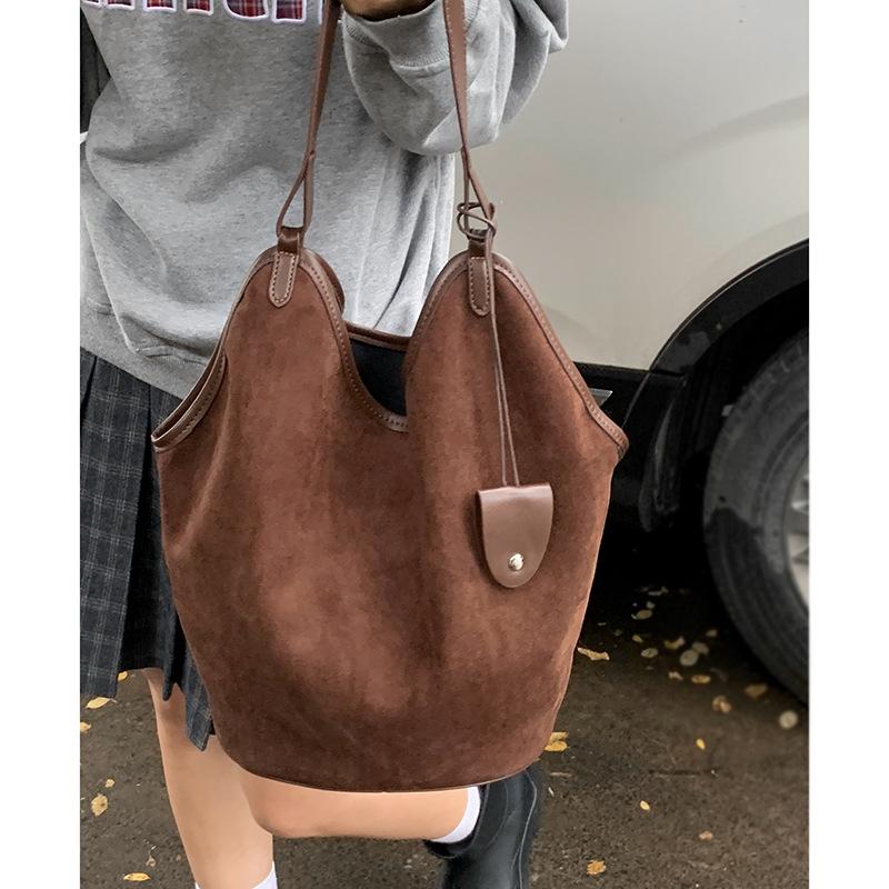 Sac cabas bandoulière grande capacité style rétro pour femme, collection automne/hiver 2025