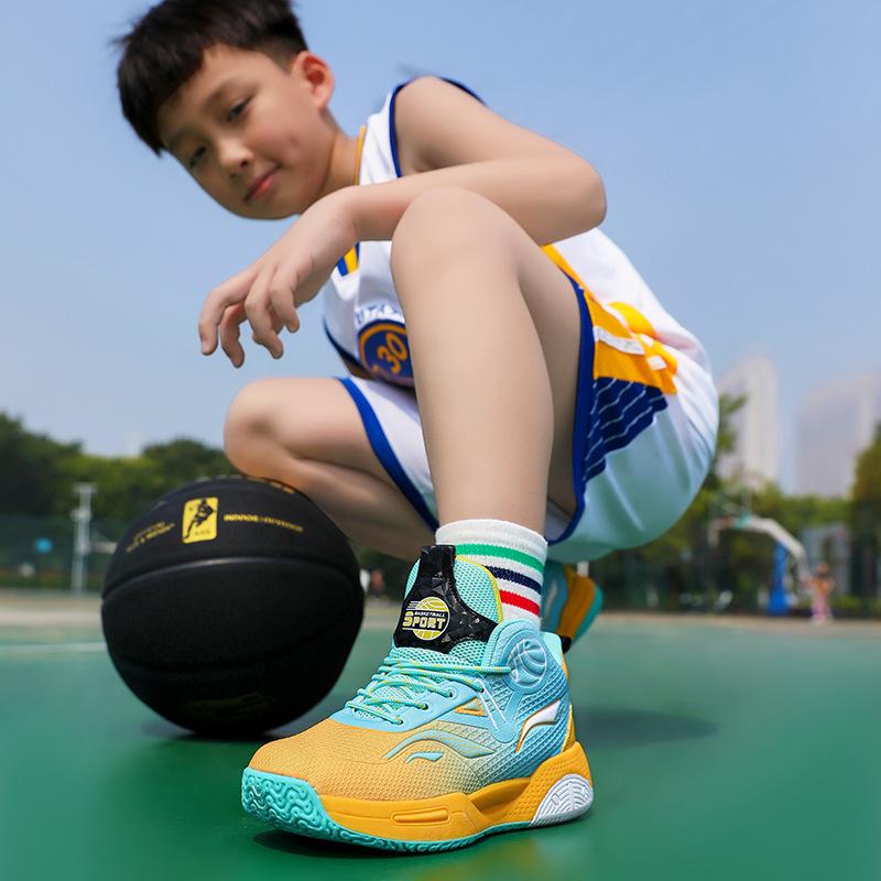 Boys' Sports Shoes 2025 Four Seasons New Girls Cool Breathable Shoes Medium Older Boys Trendy Fashion Basketball Shoes