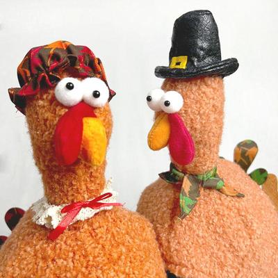Thanksgiving Cartoon Turkey Plush Hat - Festive Party Decoration
