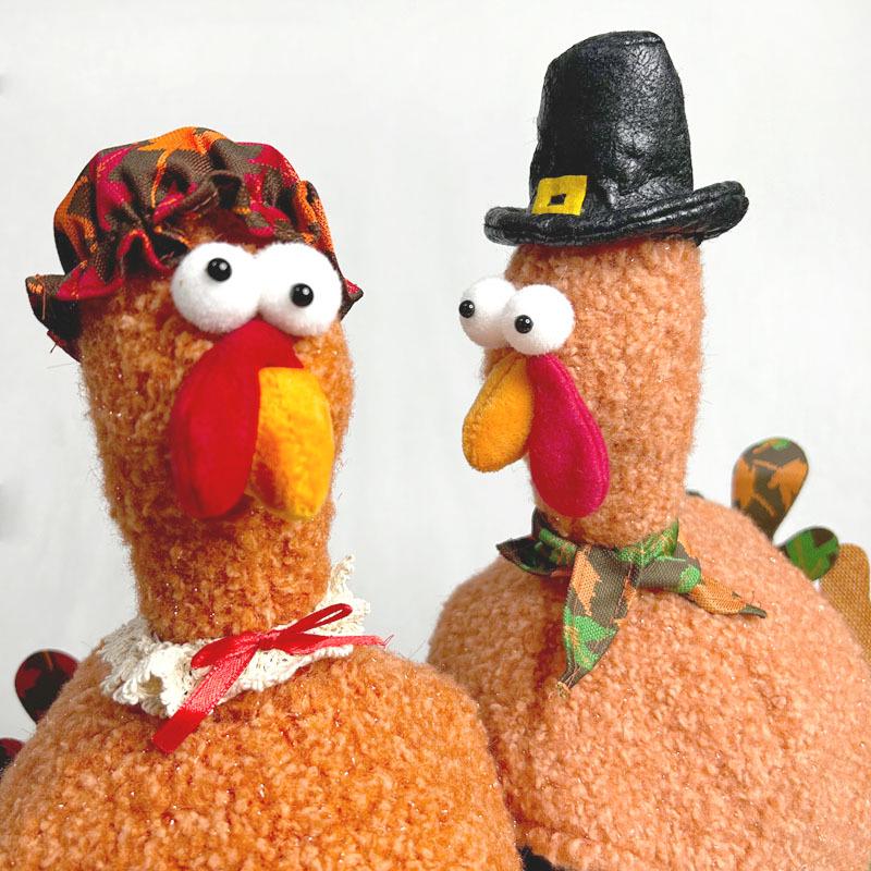 Thanksgiving Cartoon Turkey Plush Hat - Festive Party Decoration