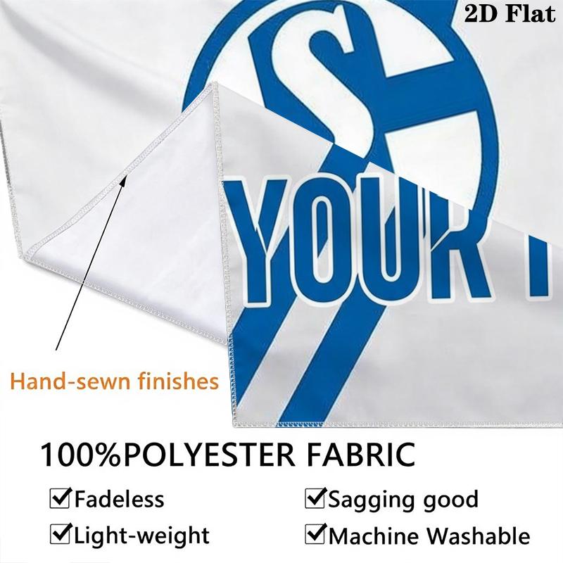 Custom Name FC Schalke 04(3) Wall Tapestry Aesthetic Wall Hanging Printed Fabric Blanket Decorative Tapestries for Bedroom Living Room Home Decor