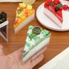 PU Fruit Cake Slice Model - Dessert Cream, Pudding, and French Mousse Display