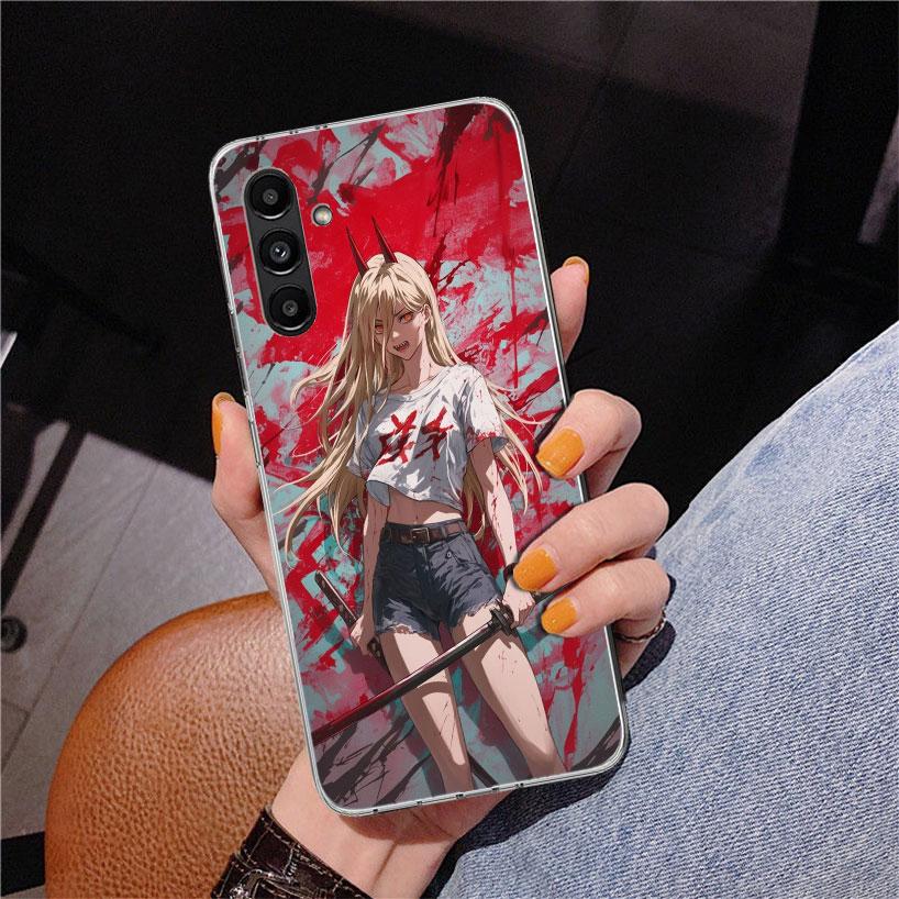 C-Chainsaw Man Power Telefoonhoesje Voor Samsung Galaxy A17 A16 A15 A14 A13 A57 A56 A55 A54 A53 A37 A36 A35 A34 A33 A26 A25 A24 A23