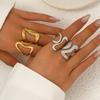 Popular Style Ladies Ring, Geometric Fold Opening Irregular Design Ring Internet Celebrity Jewelry