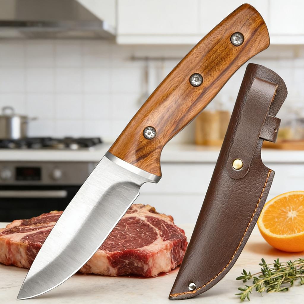 

Househould Knives Stainless Steel Boning Knife Meat Fruit Kitchen Knife Meat Cleaver Chef Cooking Knives with Cover with cover