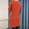 HNXC Damenmode Casual Herbst Winter Einfarbig Druck Langarm O-Ausschnitt Blusen & Hemden