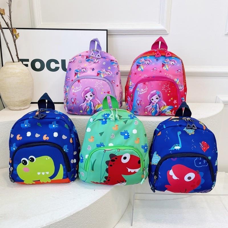 Cute Cartoon Dinosaur Mini Backpack For Toddlers Breathable Nylon Material