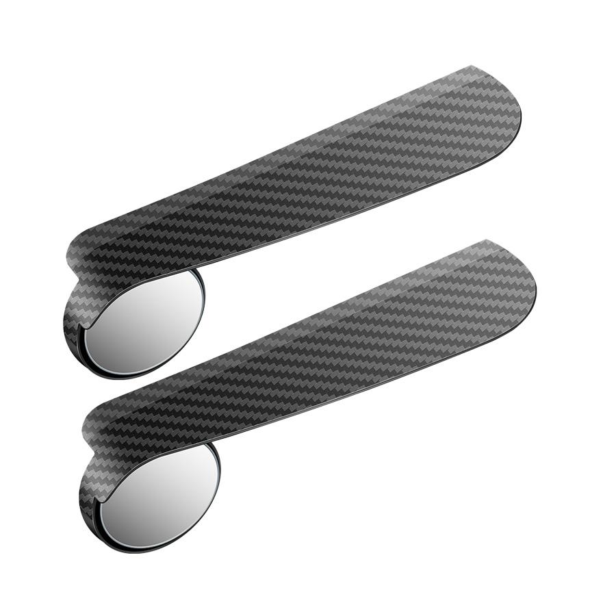 

Car Rearview Mirrors Rain Cover With All-in-One Adjustable Feature Eyebrow Blind Spot Mirror Reflective Carbon Fiber Textured
