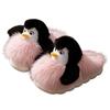 Apcans Cute Penguin Cotton Slippers Autumn and Winter Home Indoor Warm Plush Thickened Non-slip Fluffy Shoes