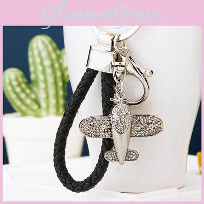 Chaveiro Adorável de Avião Cravejado com Diamantes Para Mulheres Presente Criativo Chaveiro de Metal