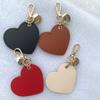 In-Stock Heart-Shaped PU Leather Keychain Pendant - Car Key Gift
