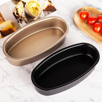 Antihaft Brotform Karbonstahl Oval Backform Wiederverwendbare Kuchenform für Käsekuchen Desserts Schokoladen Puddings Hausküche Bäckerei