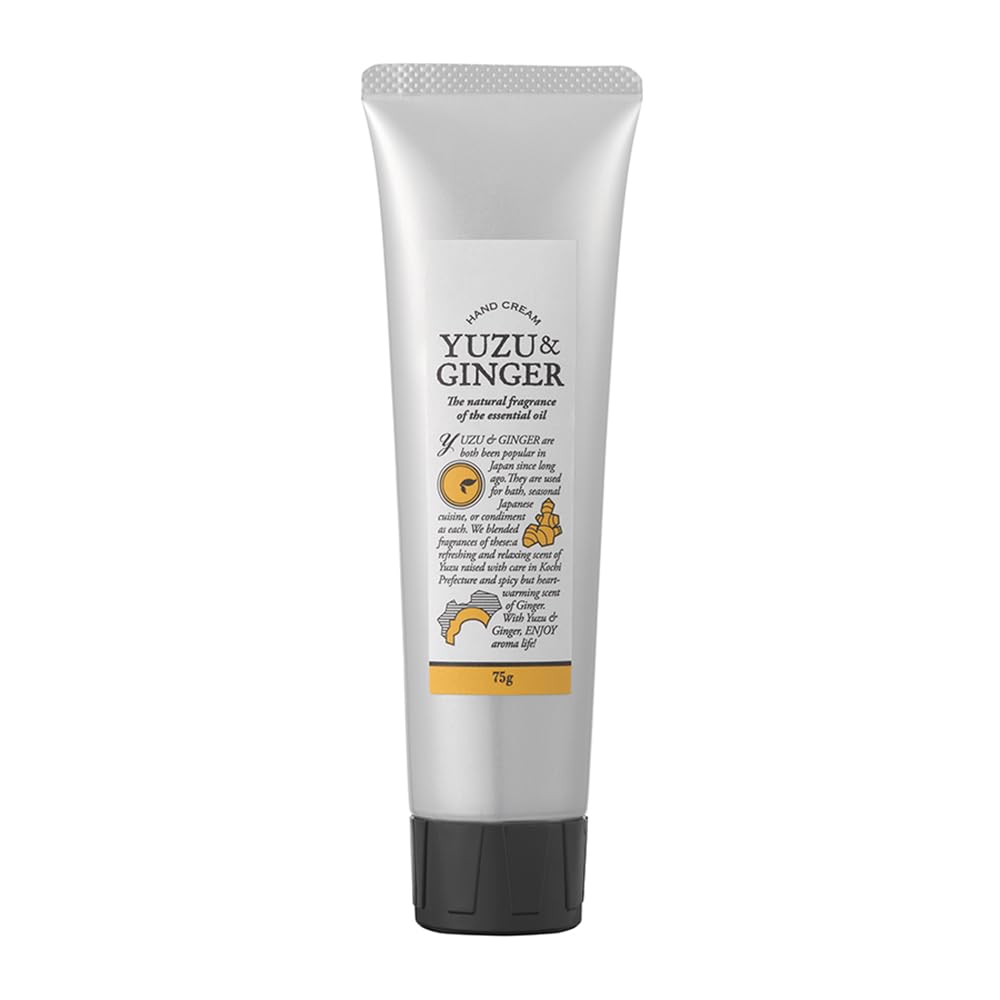 Daily Aroma Japanese Citrus Yuzu Ginger Hand Cream Made In Japan with Yuzu Dry Skin Hand Naturally Gift (75g) Citrus, Moisturizing, Care, Care,