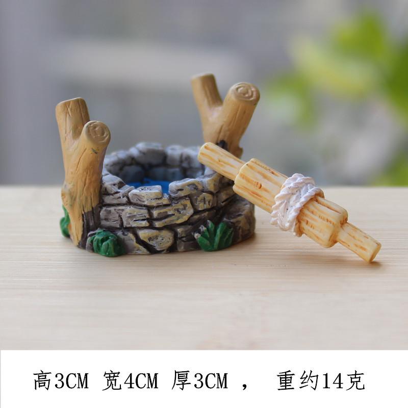 Mini Landscape Lighthouse Ancient Well Mini Tower Chinese Small Ornaments Retro Resin Home Decoration Small Ornaments