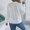 Women Casual Long Sleeve V Neck Knit Sweater for Autumn Winter