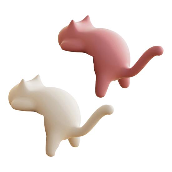 Niedliche Katzen Schreibtischkantenhaken Bohrerfreie Tischkantenaufhänger Kätzchenhaken Schreibtisch-Organizer Haken für Schlüssel Taschen Kopfhörer