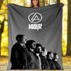 1pc Linkin Park1 Theme Blanket - Digital Print, Polyester, Cozy for All Seasons, Perfect for Outdoor, Camping, and Travel