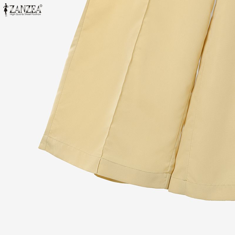 ZANZEA Women Sleeveless Vest Tops and Pants Summer Two Piece Suit Sets