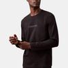 Calvin Klein Logo Pattern Comfortable Crew Neck Long Sleeve Pajama Top Men Tops Black NM2771-002