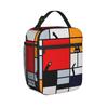 Piet Mondrian De Stijl Insulated Lunch Bag for Men Women  Food Bag Portable Cooler Thermal Bento Box For Picnic