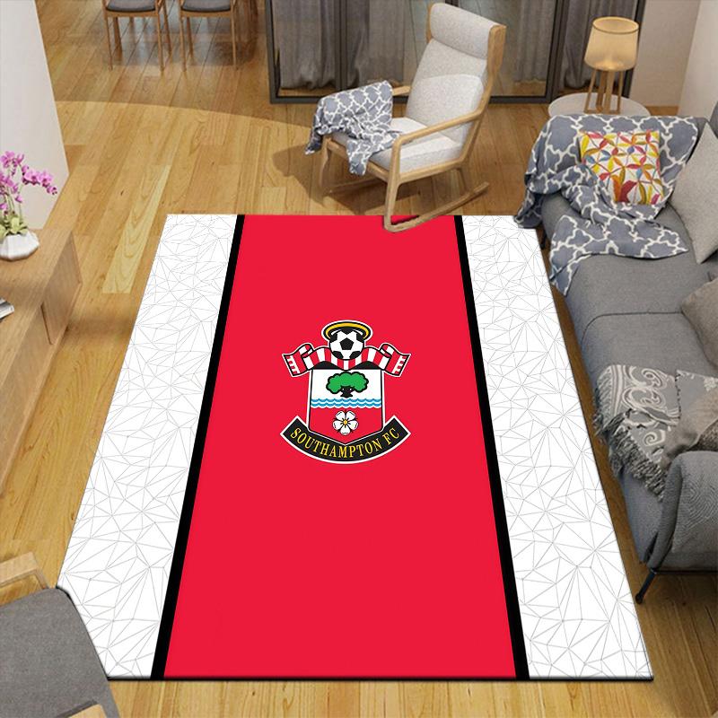 Southampton FC2 Flannel Pattern Square Carpet,Area Rug,Carpet Rug for Living Room Bedroom Sofa Playroom Decor,Non-slip Floor Mat