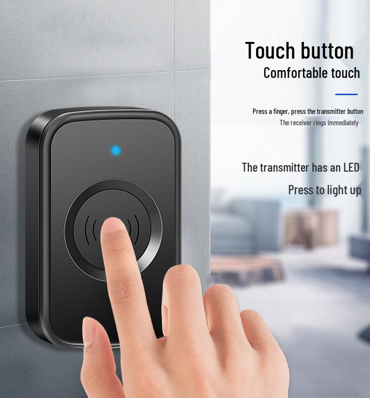 Wireless Doorbell with Remote Control and Plug-in Receiver for Home Entryway and Elderly Call Assistance