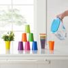 7PCS/set Portable Rainbow Cup,Household Juice Milk Drinking Tumblers,Reusable Light Weight Cups for Home Party Outdoor Indoor