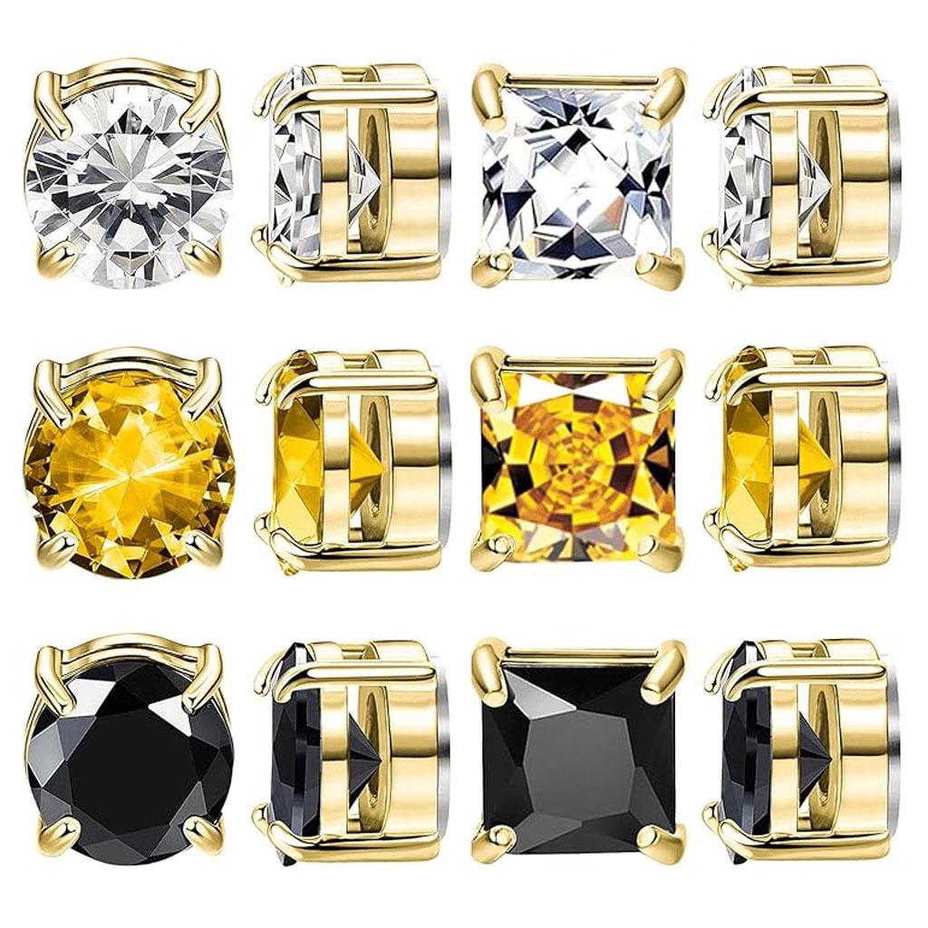 Unisex Zirkon Magnet Ohrclips ohne Piercing - Trendige Fake Stecker