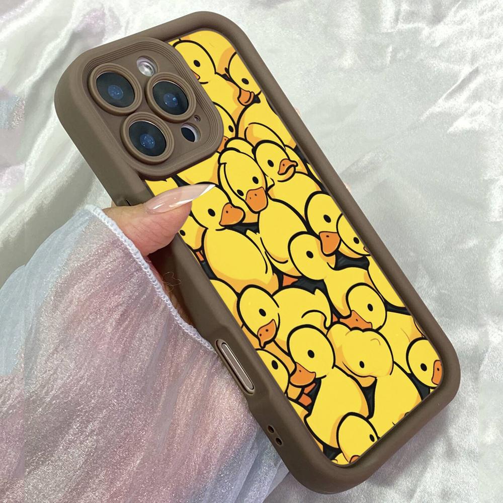 JT211 Cute Ducky for iPhone 17 16 15 14 Pro Max Samsung S26 S25 Ultra A17 A16 A07 A56 A15 A06 Xiaomi 15T Redmi 15c 14C Note 13 14 12 Soft TPU Case