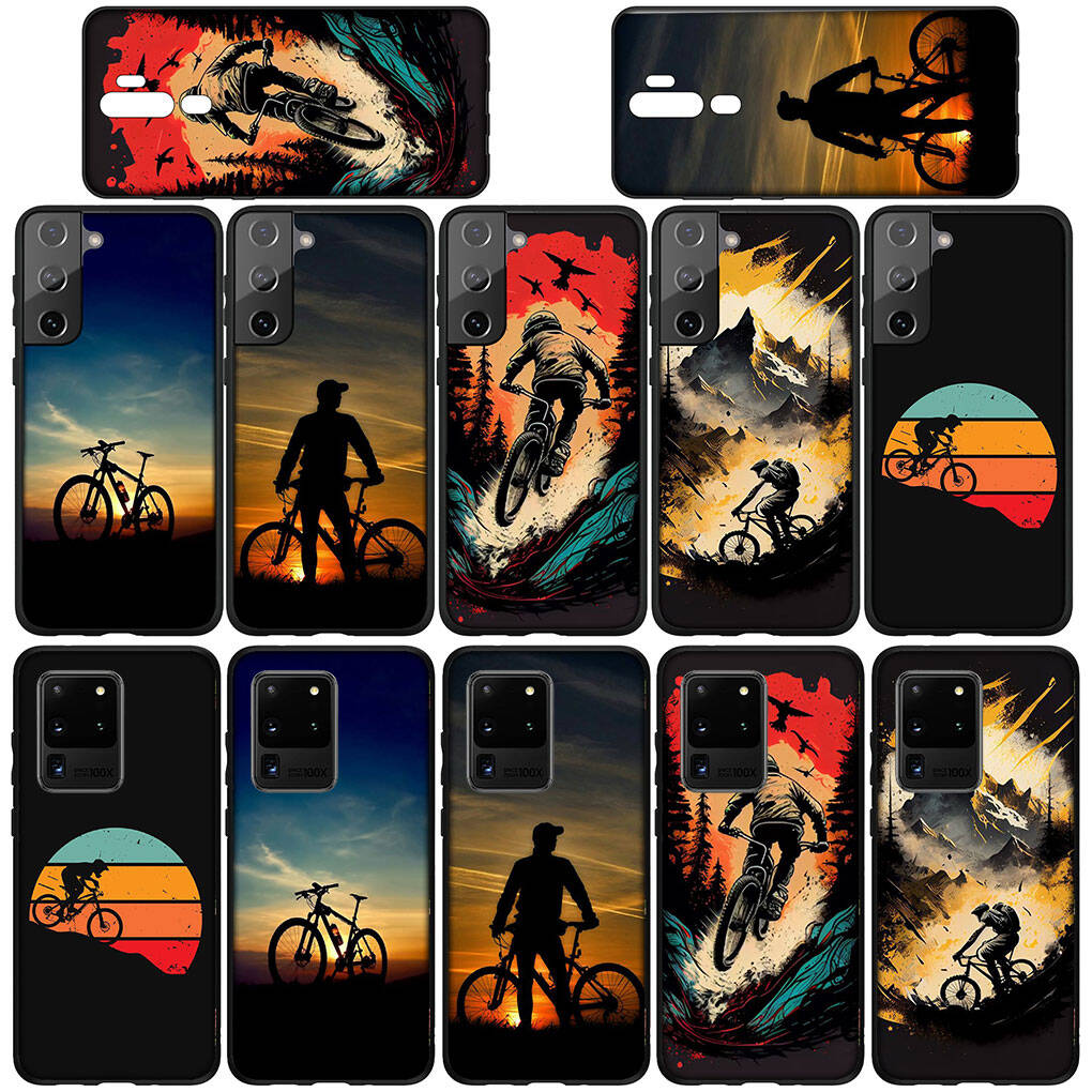 for Samsung Galaxy S25 S24 S23 iPhone 17 16 15 Xiaomi Redmi Note 14 13 12 11 Plus Pro Max Phone Case Art Wallpaper Mountain Bike Cycling OPPO Huawei