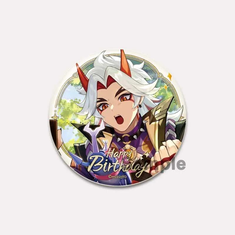 32/44/58mm Genshin Impact Tinplate Pin rotund desene animate Snap-in Brose pentru rucsac Cothes Accesorii Joc Anime Collection Badge Decorare