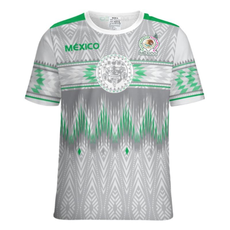 Mexiko Fußballtrikot Herren, Atmungsaktives Fußballhemd Kurzarm Mexikanische Nationalmannschaft Stil Fan Trikot