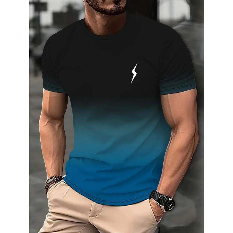 XL-6XL T-shirt Oversize da Uomo Girocollo Manica Corta Stampa 3D Flash T-shirt Casual Uomo Estate Taglie Forti T-shirt