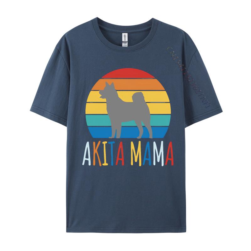 Akita Mommy Mama Dog Cute Akita Tshirt Black Cotton Tops T Shirt Funny Comics T Shirt Graphic Cotton Tees Clothing