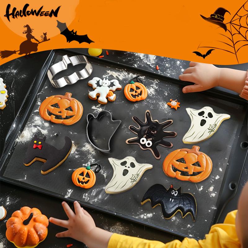 12Pcs Halloween Cookie Cutters Stainless Steel Biscuit Cutter Shape Set Cookie Cutter Mold Halloween Cookie Cutter Stamp 2026