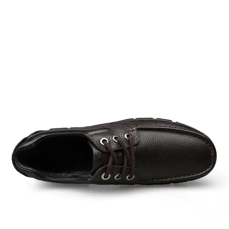 Мужская модная дышащая кожаная повседневная обувь — фото 14