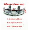 4pcs 3D For Citroen 56mm 60mm 68mm Car Emblem Wheel Hub Center Cap Badge Covers Sticker Decals Styling Accessories