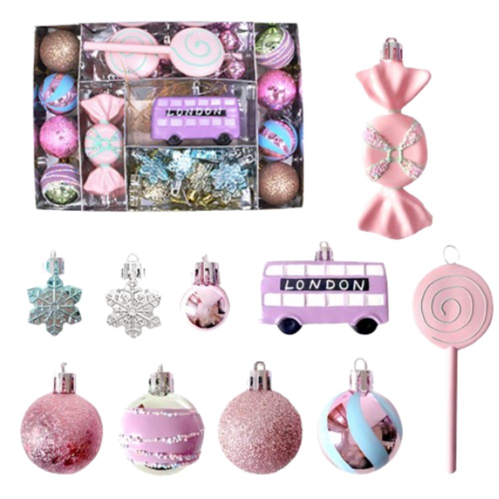 Plastic Painted Christmas Balls Pendant Xmas Tree Pendants  Merry Christmas Decoration