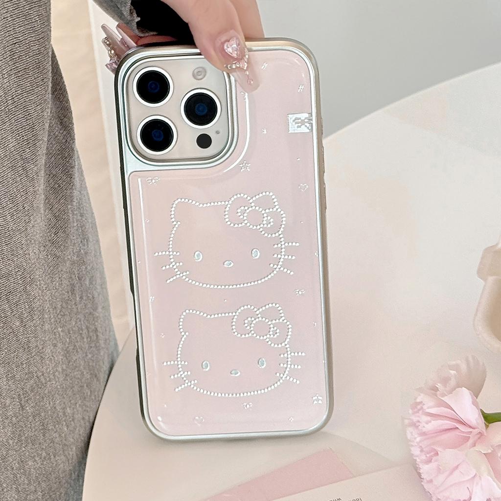 Gilded Epoxy Resin IPhone 16 Cute Cat Design, Suitable for Apple 15 Pro Max and 17 Models, Electroplated Huawei Mate Samsung