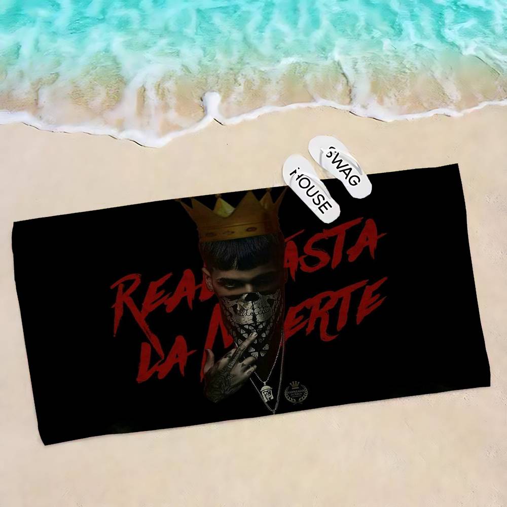 Rapper A-Anuel AA Microfiber Printed Beach Towel Mountain Climbing Yoga Beach Swimming Running Absorbent Soft Towel
