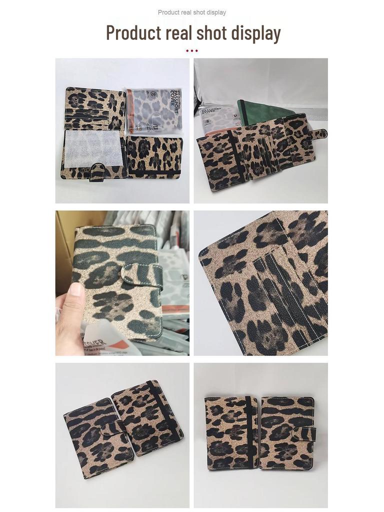 PU Leather RFID Passport Holder with Multi-Card Slots and Ticket Protective Cover