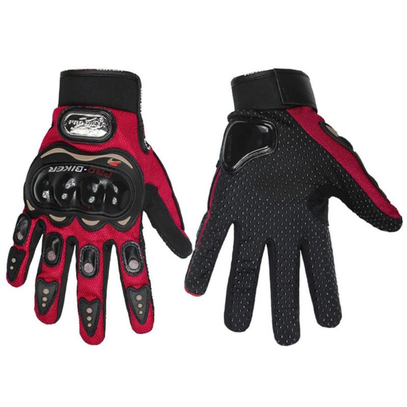 Mens Motorcycle Riding Gloves Sport Bike Off-Road Commuting Anti-Slip Impact Protection Breathable Knit Short